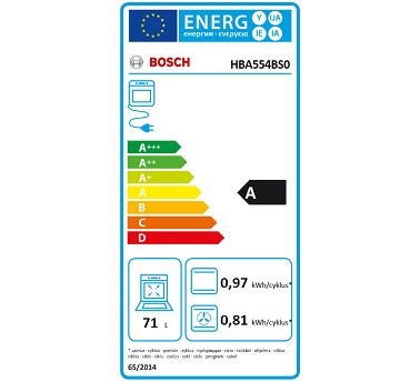 Bosch HBA554BS0 spotřeba energie